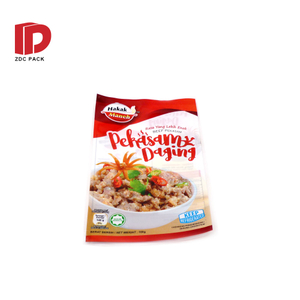 Moisture Barrier Snack Packaging Material Back Seal Curry Beef Bag With Custom Logo heat seal plastic bag
