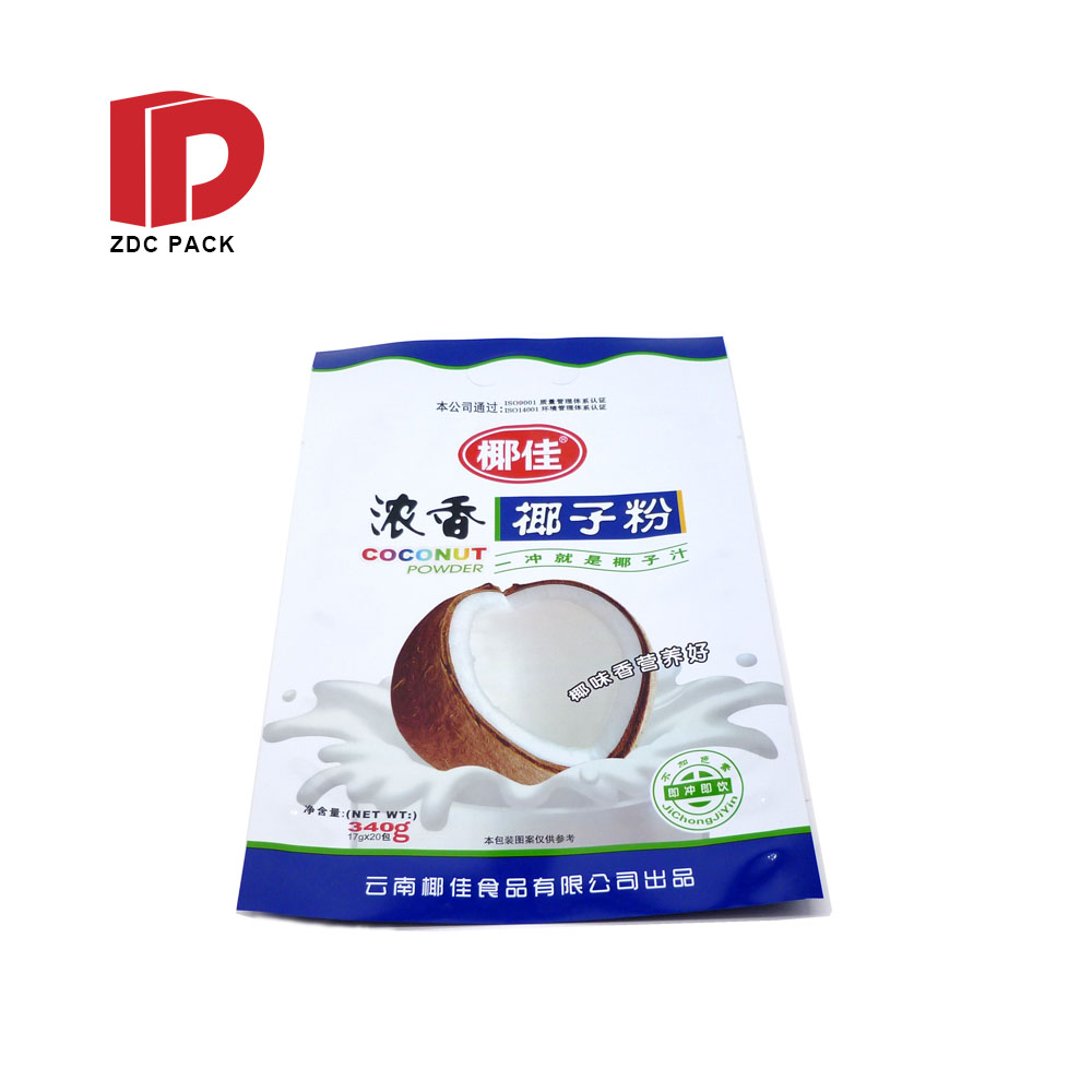Customized Size Industrial Snack Use Quad seal bag vacuum bags