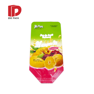 Laminated OEM customized plastic spout pouch for fruit juice