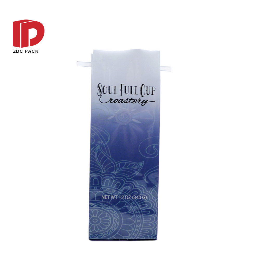 Recycle material Square Bottom coffee bag Food coffee packaging