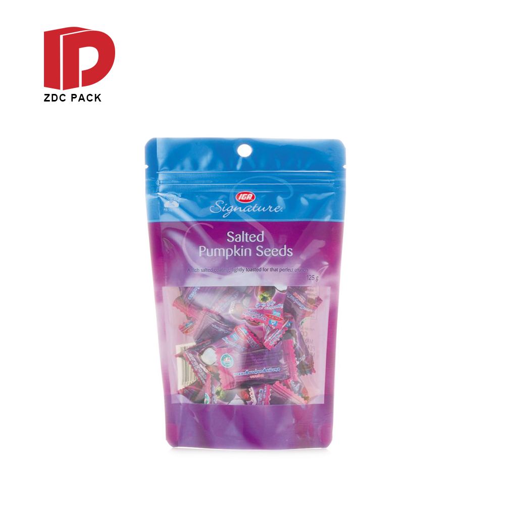 Aluminum Foil Three Side Seal candy Pouches with Zipper