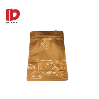 Customized size 125g 250g Aluminum Foil Flat Bottom Coffee Bean nut candy snack cereal Bags With Valve