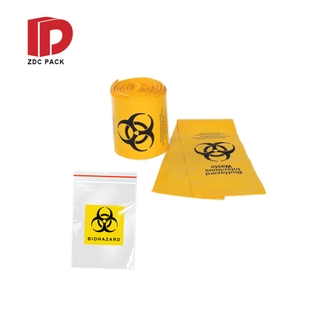 Disposable Sample Bag Self Adhesive Seal Plastic Specimen Biohazard Bag